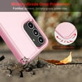 thumbnail image 2 of For Samsung Galaxy S24 FE Phone Case, Ebizware Shockproof Case Military Grade Heavy Duty Full Body Protection Rugged Cover for Galaxy S24 FE, Rose Gold, 2 of 5