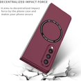 thumbnail image 2 of Magnetic Phone Case for Samsung Galaxy Z Fold3 5G Compatible with Magsafe, Military-Grade Shockproof Case with Built-in Magnet Circle for Samsung Galaxy Z Fold 3, MS Claret, 2 of 16