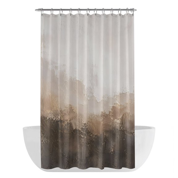 Grey Abstract Art Shower Curtain - Water Repellent Fabric Shower Curtains Washable, Luxury Aesthetics Vintage Art Decorative Polyester Cloth Bathroom Curtains Modern Bath Decor 36"x72"
