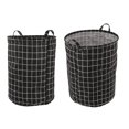 thumbnail image 4 of Foldable Laundry Basket Large Capacity Cotton Linen Fabric Hamper, Multifunctional Storage for Bathroom Bedroom Home, 4 of 7