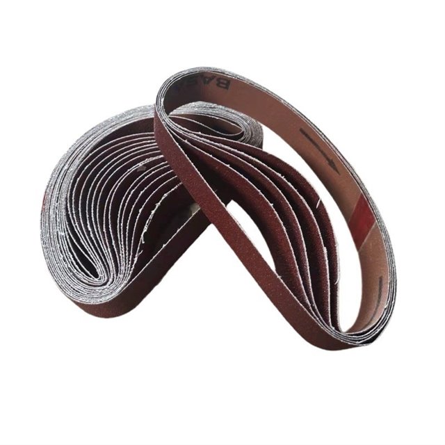 100 unids 30x533mm Cinturones de lijado Desbarbado Máquina de cinturón neumático de soldadura Pequeñas cinturones abrasivos