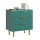 thumbnail image 1 of Moderno fluted cajón wood chest of cajones almacenamiento organizer con metal handles y legs, 1 of 7