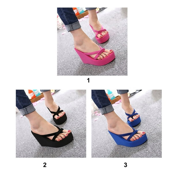 Womens High Heels Slippers Summer Casual Platform Pumps Wedge Sandals Shoes  size