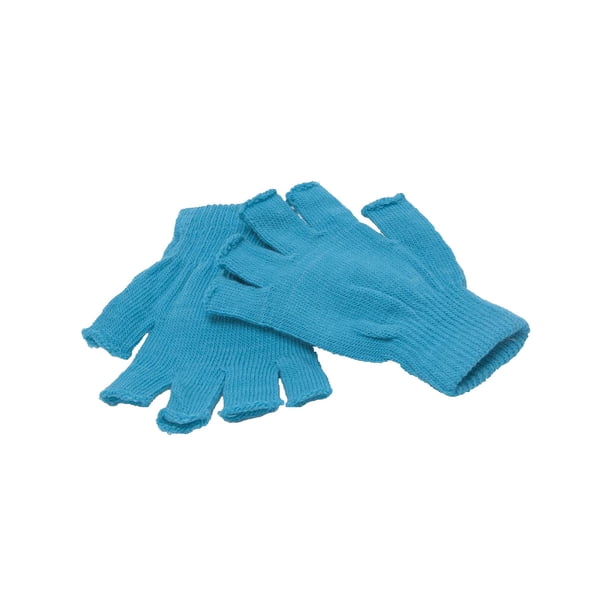 Gravity Threads Kids Fingerless Color Array Gloves – One Size – Solid Polyester