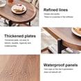 thumbnail image 6 of golytefs Walnut Wood Nordic Corner Table Large Capacity Movable Small Desk Wear Resist Elegant Coffee Table for Reading Book Tea Vase, 6 of 9