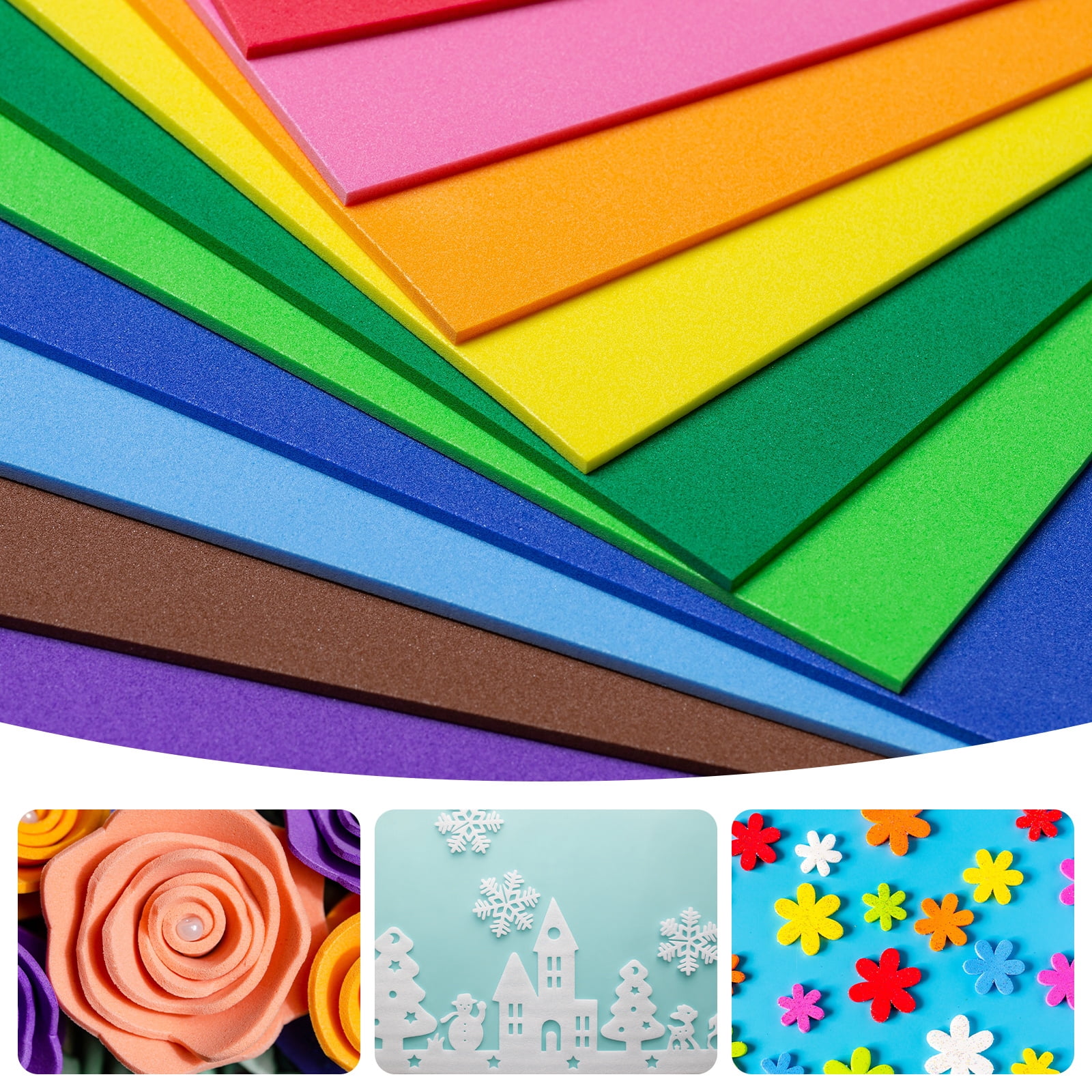 Uxcell 20Pcs Brown EVA Foam Sheets, 15.7 x 11.8 Inches 1mm Thick Foam Sheets for Crafts