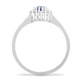 thumbnail image 2 of 9ct White Gold Jewelco London Diamond Sapphire Classic Royal Cluster Ring 9mm, 2 of 5
