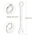 thumbnail image 2 of Uxcell 19mm 6-Point Thin Combination Wrench Double Ended Box and Open End Chrome Plated Steel, Silver, 2 of 7