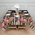 thumbnail image 3 of Red Mushroom Butterfly Black Pattern Square Tablecloth,Waterproof Square Table Cover,Wipeable Spillproof Washable Table Cover for Home Kitchen Party Decor 42"X42"(107x107cm), 3 of 6