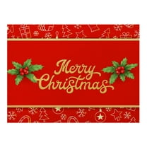 UYUH Waterproof Christmas Placemats for Dining Table 32 x 21 cm Festive Holiday Table Mats with Snowflake Design, Washable & Non-Slip for Winter, Xmas, New Year Decor