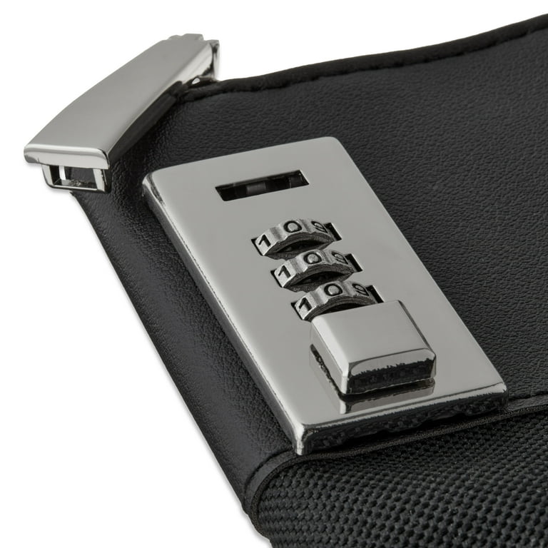 【2plan】penin bag Pen+Gear Secure Locking Bank Bag, Black, Nylon, 11.5