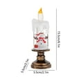 thumbnail image 3 of Hyknon Christmas Candle Set Christmas Decoration Battery Powered LED Flameless Candles Plastic Flickering Swirling Water Fake Candles Snowman Spinning Candles for Home Party Holiday, 3 of 6