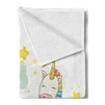 thumbnail image 2 of Unicorn Soft Flannel Fleece Blanket, Baby Mystic Unicorn Girl Sitting on Fluffy Clouds and Hunting Nursery Image Print, Cozy Plush for Indoor and Outdoor Use, 50" x 60", Green Yellow, by Ambesonne, 2 of 5