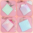 thumbnail image 4 of 4PCS Snap Closure Pouches, Gradient Leather Pocket Cosmetic Pouch Organizer, Portable Travel Pouchic for Cosmetics Earphones Jewelry (Glitter), 4 of 8