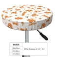 thumbnail image 4 of Xecao's Cute Squirrel Fall Print Stool Covers offer stylish, washable protection for PU round bar stools, perfect for home or commercial use., 4 of 7