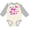 thumbnail image 3 of Inktastic Valentine's Day My Gigi Loves Me Hearts and Lips Boys or Girls Long Sleeve Baby Bodysuit, 3 of 5