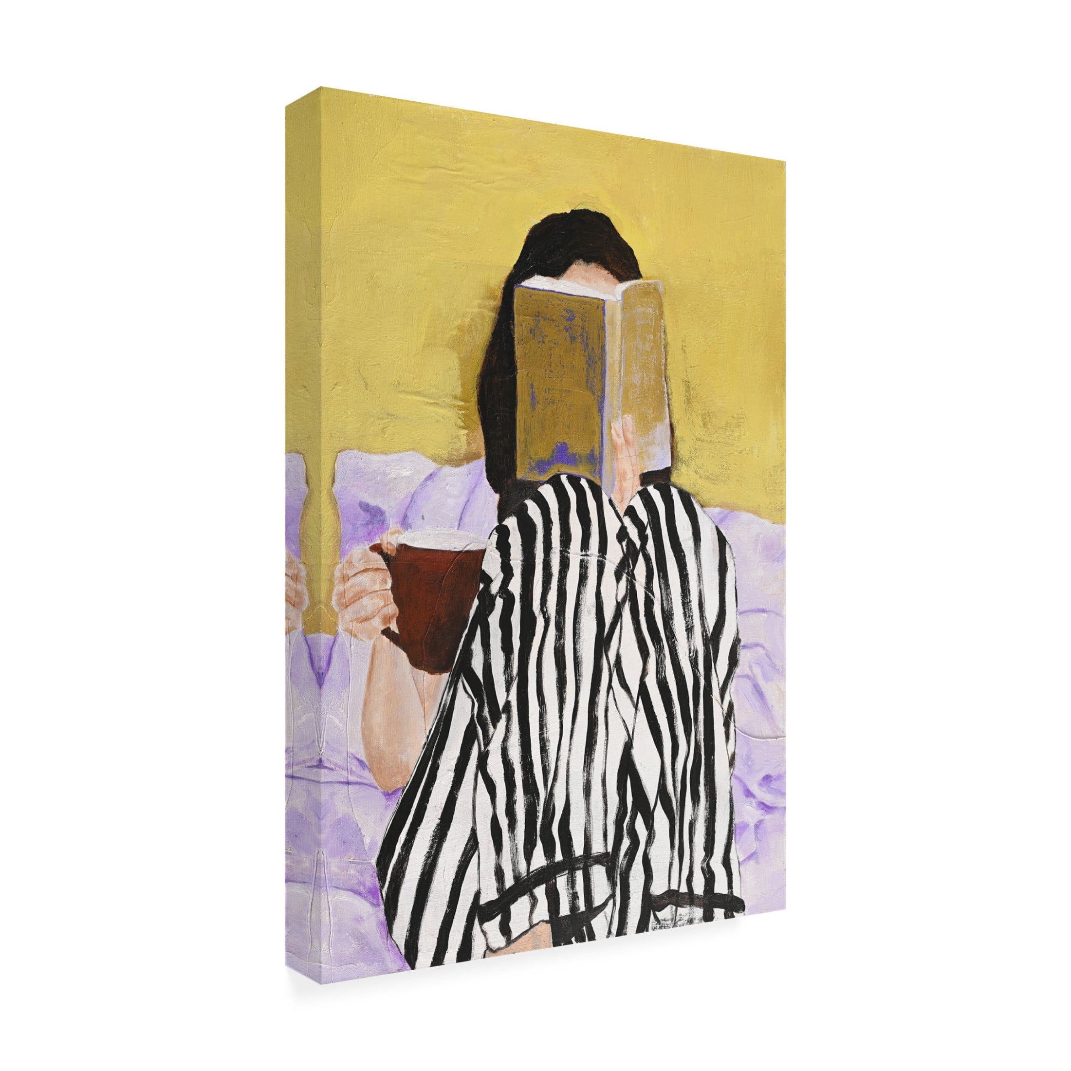 Canvas Wall Art - Design Fabrikken 'Reading' Wall Art for Living Room, Bedroom, or Office Décor by Trademark Fine Art - 16 x 24 Inches