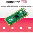 thumbnail image 2 of with Pre-Soldered Header Pico Development Board,Based on RP2040 Chip,Dual-Core ARM Cortex M0+ Processor, Flexible Clock Running up to 133 MHz, 2 of 4