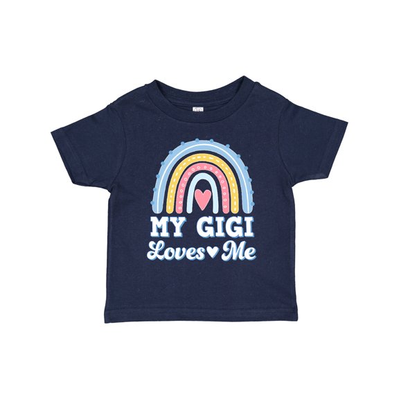 Inktastic My Gigi Loves Me Retro Rainbow Girls Toddler T-Shirt