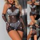 thumbnail image 2 of Gibobby Conjunto ropa interior mujer Conjunto De Lencería Erótica Ropa Interior Sexy para Mujeres Encaje Mujeres Lencería Cuello en V Ropa de Dormir(Negro, Talla única), 2 of 5