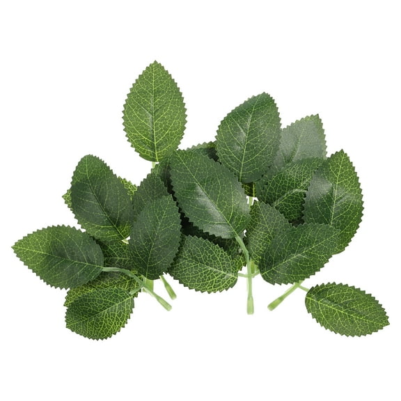 Uxcell 3.93x3.93" Artificial Silk Rose Leaf, 40 Pcs Artificial Greenery Fake Leaves Fake Crafts for DIY Wedding Bouquets