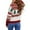 ZC Red, variant on Hpapadks Women Sweaters Christmas Sweaters Contrast Snowman Deer Cartoon Jacquard Long Sleeve Round Neck Knitwear Halloween Sweater Red L