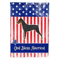Carolines Treasures BB3313GF USA Patriotic German Pinscher Flag Garden Size  Small multicolor