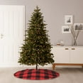 thumbnail image 6 of Sikiie Buffalo Plaid Red Black Nativity Christmas Tree Skirt, Jesus Christian Winter Holiday Tree Mat Decoration(30-48IN)36", 6 of 6