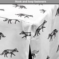 thumbnail image 4 of Fox Dog Crate Cover, Hand Drawn Forest Animals Sketch Monochrome Nature Outdoor Wilderness Motif, Easy to Use Pet Kennel Cover for Dogs, 35" x 23" x 27", Charcoal Grey White, by Ambesonne, 4 of 6