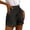 *Black, variant on Women's Scalloped Lace Hem Shorts,Drawstring Textured Shorts For Women, Ladies Summer Going Out Shorts with Pockets,Blue,S-XL
