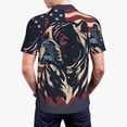 thumbnail image 6 of Salouo Patriotic Bulldog Art for Men's Short Sleeve Polo Shirts,Polo Shirts for Men Performance Short Sleeve Golf Shirt Athletic Casual Collared T-Shirt-Large, 6 of 8