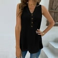 thumbnail image 5 of gakvbuo Plus Size Summer Tank Tops For Women 2023 Trendy Women's Sleeveless Solid Sexy V-neck Casual Fashion Loose Tank Top, 5 of 6