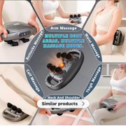 Handheld Deep Tissue Massager with Heat, Corded Electric Percussion Massager with 6 Heads & 9 Speeds for Full Body Relaxation