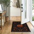 thumbnail image 2 of ODIKA 2'x3' Washable Accent Rug Black Orange Autumn Harvest Moonlight Design Elegant Seasonal Motif for Bedroom, Nursery, RV, Pet Friendly, Bedside Mat, 2 of 7