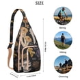 thumbnail image 3 of Magical Mushroom Pattern Sling Bag – Boho Aesthetic Crossbody Backpack – Lightweight Multipurpose Shoulder Daypack for Hiking, Cycling, and Cottagecore Fans, 3 of 4