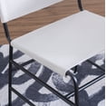 thumbnail image 3 of Linon Willey Dining Chair Cream Faux Leather Sling Seat Steel Frame in Black, 3 of 11