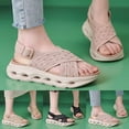thumbnail image 4 of Thick Soled Sandals Are Lightweight Non Slip Comfortable Casual Fly Woven Women's Shoes, 4 of 8