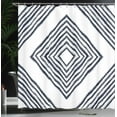 thumbnail image 3 of Ambesonne Geometric Boho Shower Curtain, Aztec Chevron Style, 69"Wx70"L, White and Dark Night Blue, 3 of 4