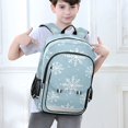 thumbnail image 6 of FORMRS Unisex School Backpack 17" Student Travel Bag with Laptop Compartment, Gray Snowflake, 6 of 7