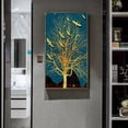 thumbnail image 1 of 1pc Frameless Golden Tree Of Life Canvas Poster Print Modern Abstract Gold Leaf Wall Art Painting Nordic Living Room Decoration Picture Cuadro, No Frame, 1 of 5