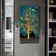 thumbnail image 1 of 1pc Frameless Golden Tree Of Life Canvas Poster Print Modern Abstract Gold Leaf Wall Art Painting Nordic Living Room Decoration Picture Cuadro, No Frame, 1 of 5