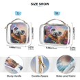 thumbnail image 4 of Puppet Bear Flowers Houses Clear Cosmetic Bags with Handles PVC Toiletry Bags Zipper Waterproof Portable for Traveling 2 Pcs, 4 of 7