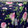 thumbnail image 4 of Navy and Blush Dog Crate Cover, Vintage Roses and Buds Romantic Feminine Floral Pattern Old Fashioned, Easy to Use Pet Kennel Cover for Dogs, 35" x 23" x 27", Indigo Green Pink, by Ambesonne, 4 of 6