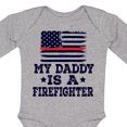 thumbnail image 4 of Inktastic Fireman Daddy is a Firefighter Boys or Girls Long Sleeve Baby Bodysuit, 4 of 5