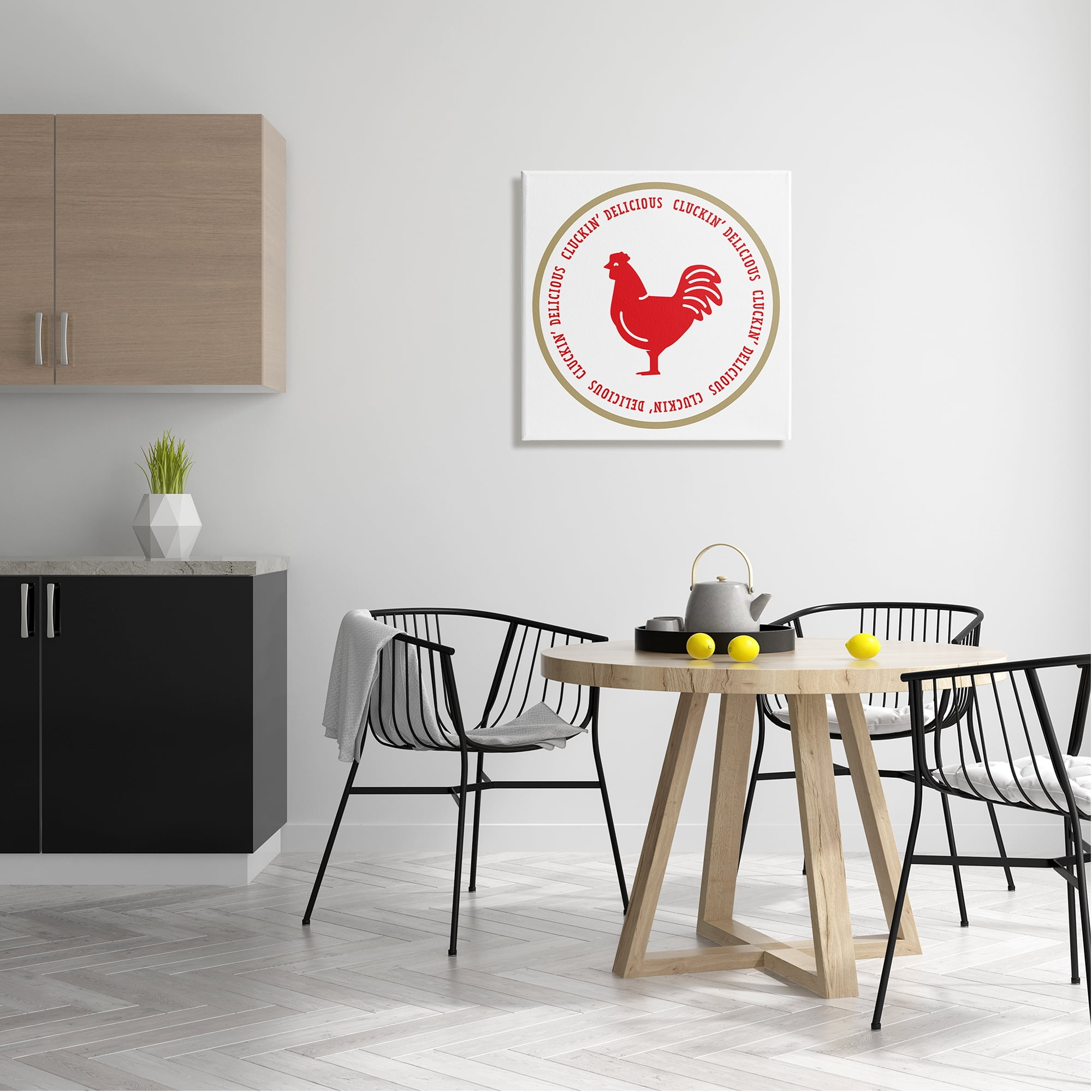 Stupell Industries Cluckin' Delicious Phrase Animals & Insects Painting Gallery Wrapped Canvas Print Wall Art, 24 x 24