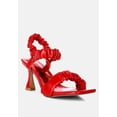 thumbnail image 3 of Merker Ruched Spool Heel Casual Sandals, 3 of 10