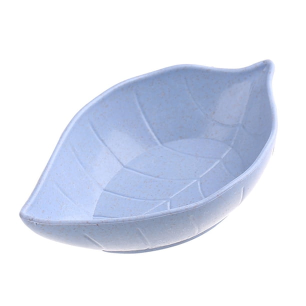 Plato Pequeño Versátil En Forma De Hoja, Plato De Condimento Duradero Y Seguro De Color Refrescante Para Cocina Casera, Paja De Trigo Y Naranja.