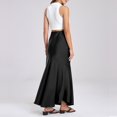 thumbnail image 4 of XIAONU Women's Maxi Skirt Satin Asymmetric Elegant Skirt Evening Galas Wedding Formal Skirt, 4 of 8
