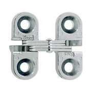 SOSS Satin Brass 3/8 In. x 1 In. Invisible Hinge، (2-Pack) 100CUS4