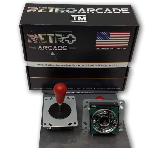 One RetroArcade.us Competition Style Arcade Joystick RED Top 4 or 8 Way switchable